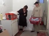 German Granny Fucked in Laundry By Younger Guy