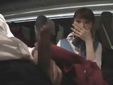 Flight Attendant Tekoki and Blowjob In Airplane CFNM Video