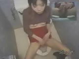 Hidden Camera Record Japanese Teen Girl On The Toilet Touching Her Pussy