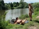 Lucky Old Grandpa Fucks Busty Granny and Teen at Picnic By The River Free XXX |… |…
