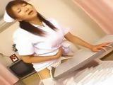 Japanese Horny Nurse Humping Table In Hospital Room