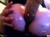 Messy Big Tit Dildo Tease