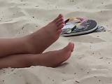 Filipina girlfriend feet at beach