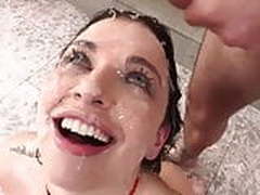 Ivy Labelle gags, squirts and drowns in cum
