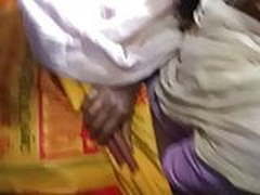 Tamil hot married girl showing her boobs cleavage in bus