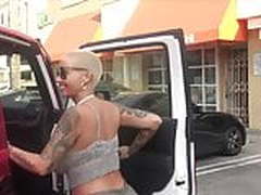 Amber Rose flaunts massive cleave while shopping