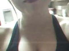 Joanna Jojo Levesque big cleavage in sexy black top