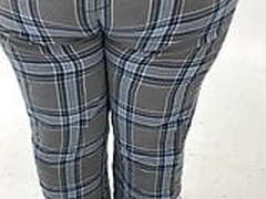BBW Phat Ass in Plaid Pajama in line Full Video | xvideosearch.com