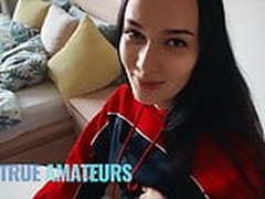 Samll tit GF rides cock and filled with cum - Trueamateur Hot Clip | xvideosearch.com