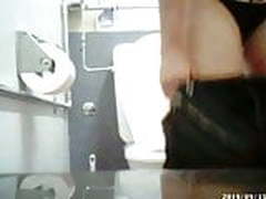 MILF in a party toilet
