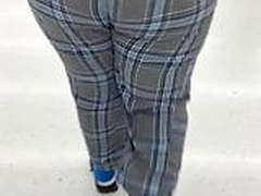 BBW Phat Ass in Plaid Pajama in wally world