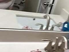 Kikslut rh4u1 in the bathroom wearing a diaper
