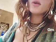 Bella Thorne says good morning with a nipple slip 