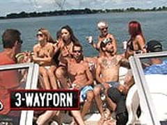 3-Way Porn - Big Boat Group Sex Party - Part 2