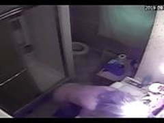 Step Mom Caught in Shower on Spycam